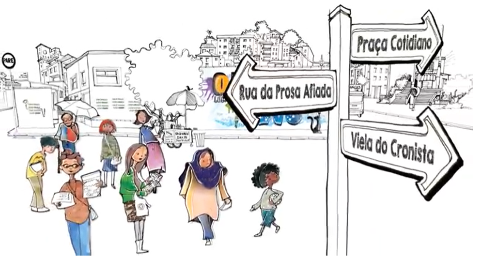 Roteiro e coordenação de produção da série de vídeos para acolhimento dos semifinalistas da 5ª Edição da Olimpíada de Língua Portuguesa Escrevendo o Futuro. Cliente: Cenpec.